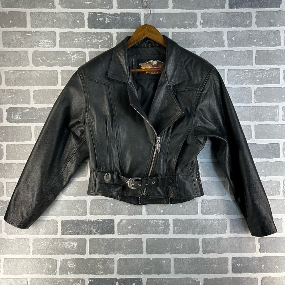 GENUINE HARLEY DAVIDSON‎ LEATHER MOTORCYCLE JACKET Women’s Size Small